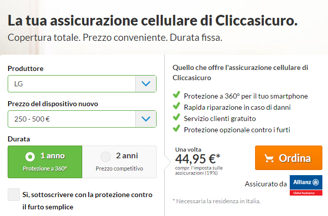 assicurazione smartphone vodafone