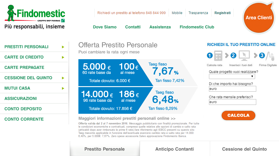 preventivo prestito online