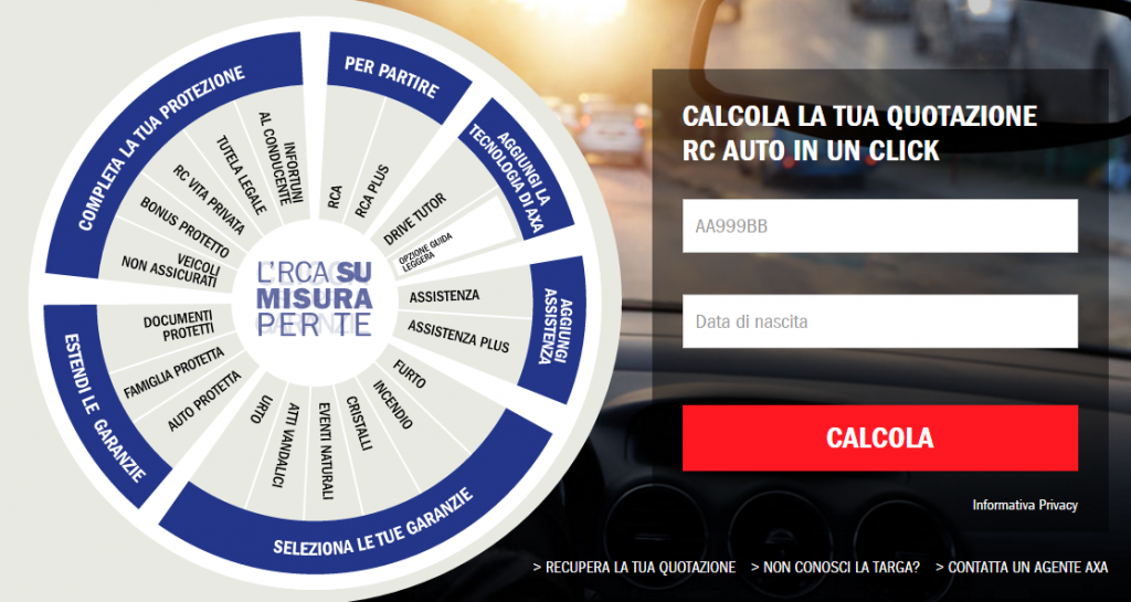 axa assicurazioni auto preventivo