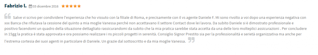 signor prestito recensioni