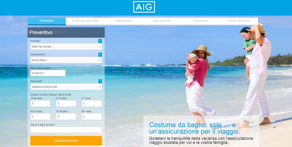 aig assicurazione preventivo