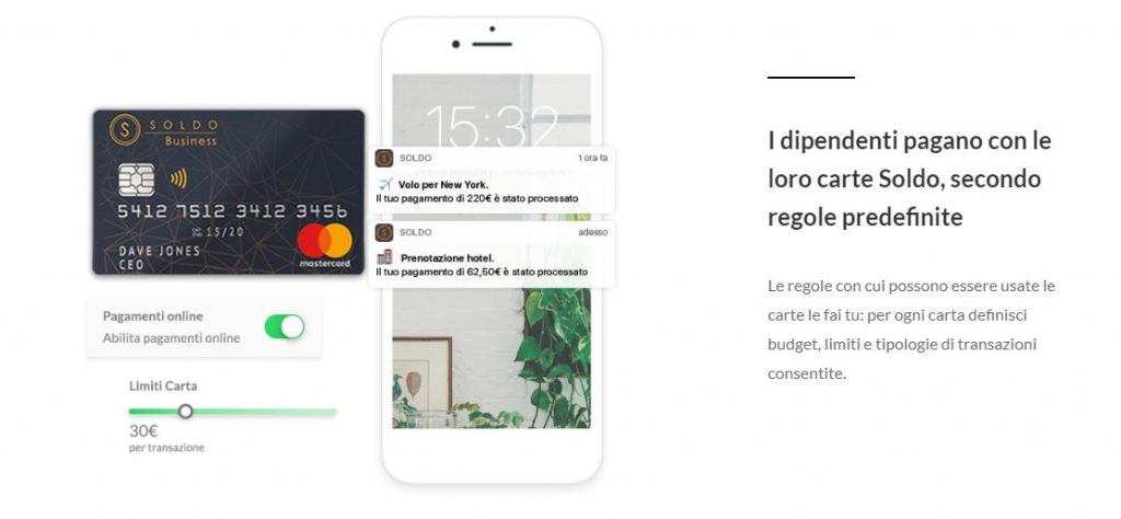 soldo business carta mastercard