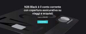 n26 carte di credito black