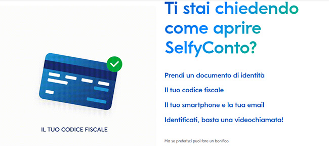 selfyconto come funziona