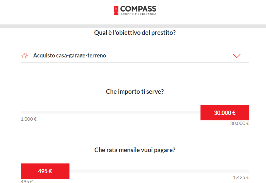 Prestito Compass 30000 euro