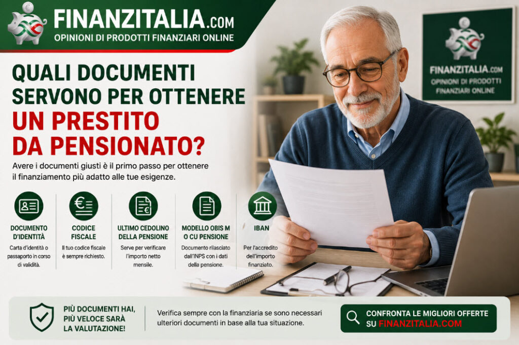 Quali documenti servono per ottenere un prestito da pensionato