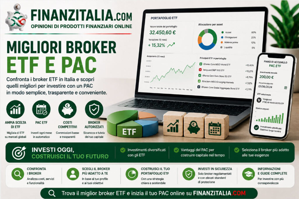 Migliori broker ETF e PAC