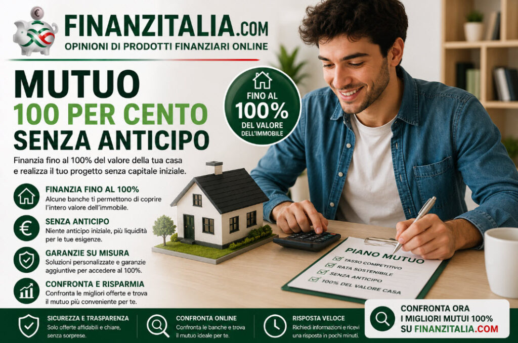 mutuo 100 per cento senza anticipo